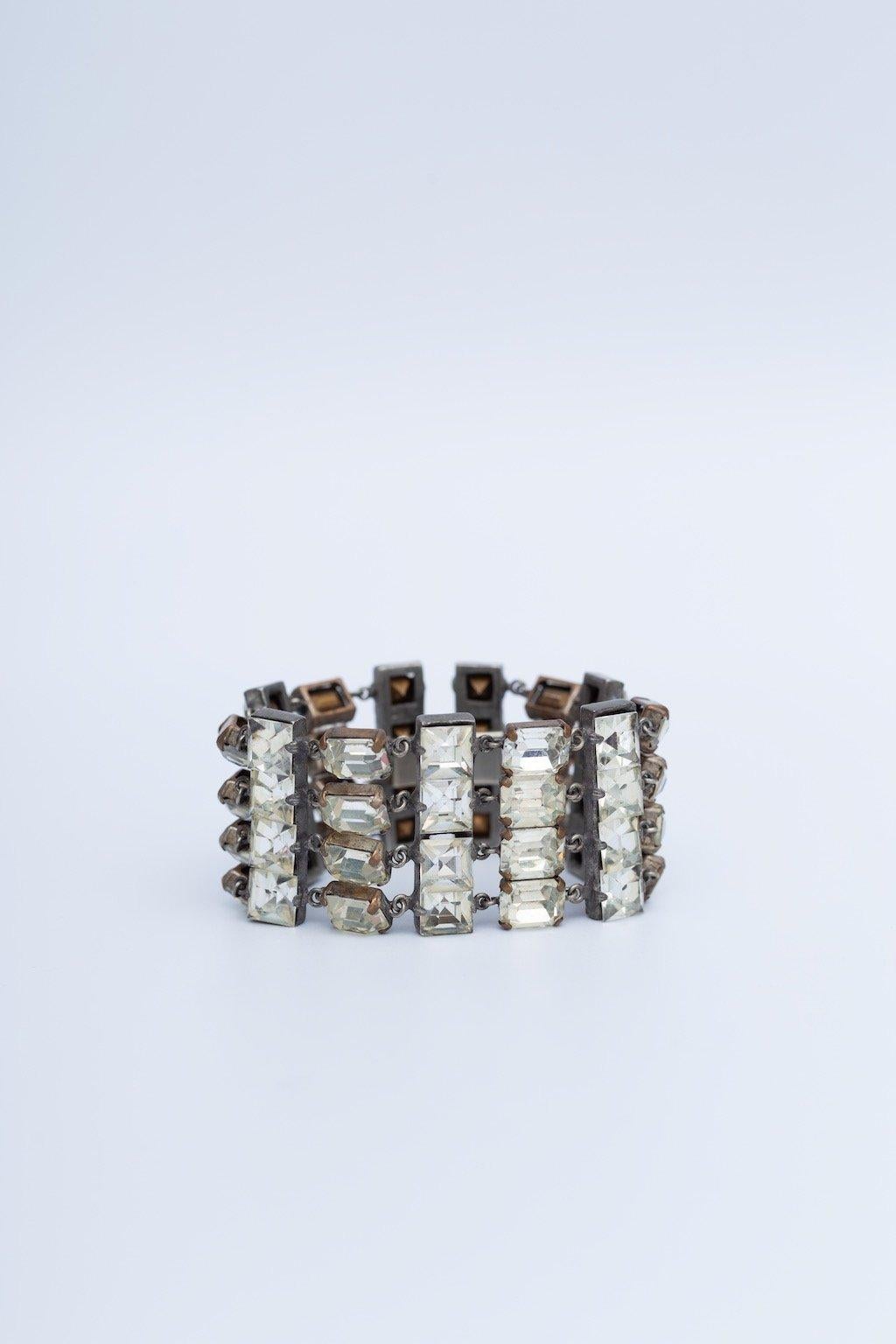 Chanel silver-plated bracelet (Attributed to) In Excellent Condition For Sale In SAINT-OUEN-SUR-SEINE, FR