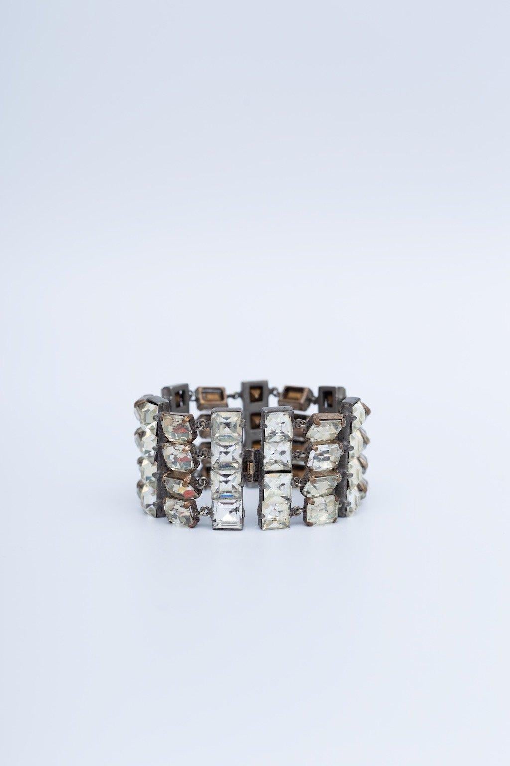 Women's Chanel silver-plated bracelet (Attributed to) For Sale