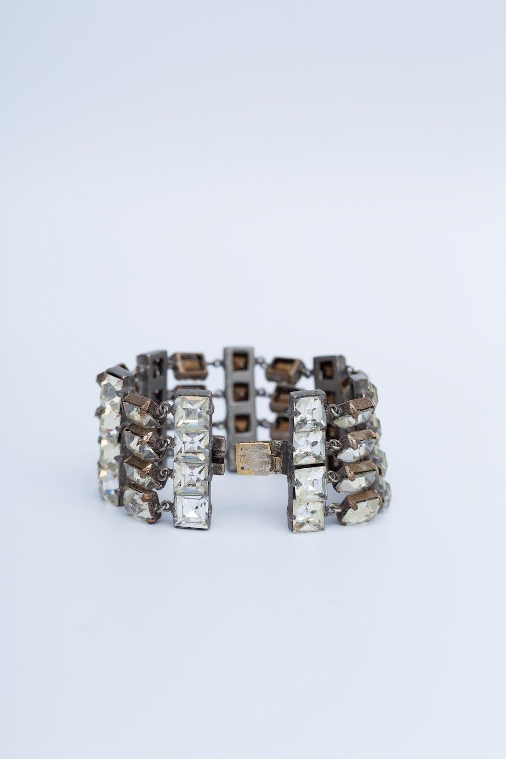 Chanel silver-plated bracelet (Attributed to) For Sale 2
