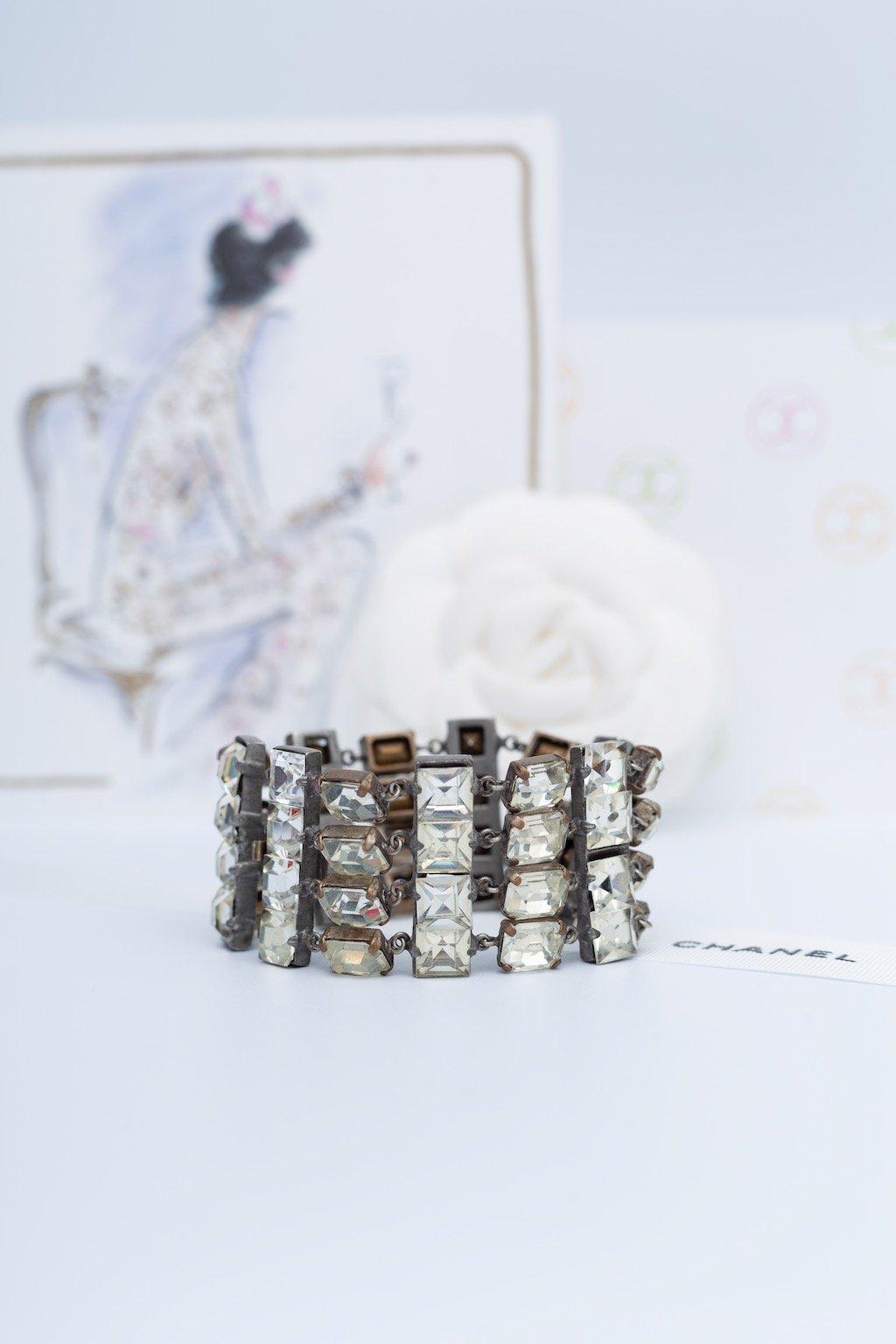 Chanel silver-plated bracelet (Attributed to) For Sale 5