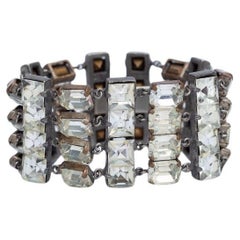 Bracelet Chanel plaqué argent ( attribué à)