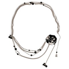 Chanel Silver Plated Camellia Belt Spring, 2007