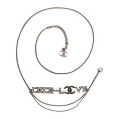 Chanel Silver Plated Metal and Strass Belt, 2008