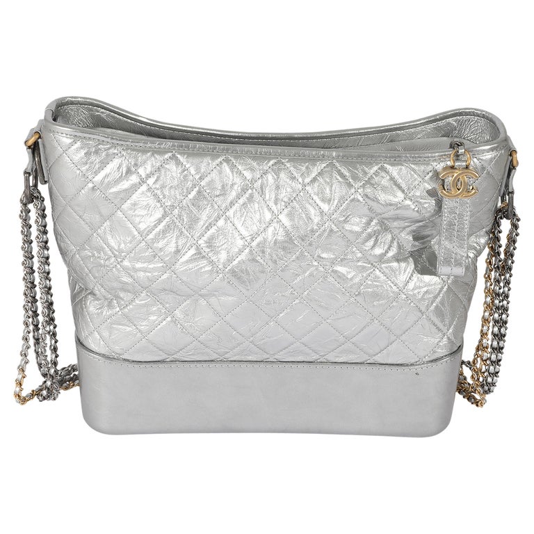chanel backpack silver