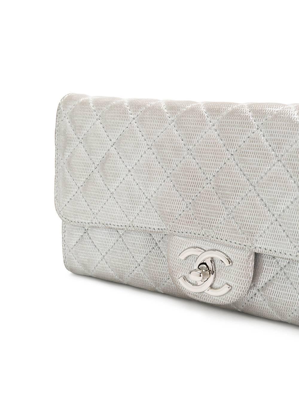 Chanel Silver Quilted Bag In Excellent Condition In London, GB