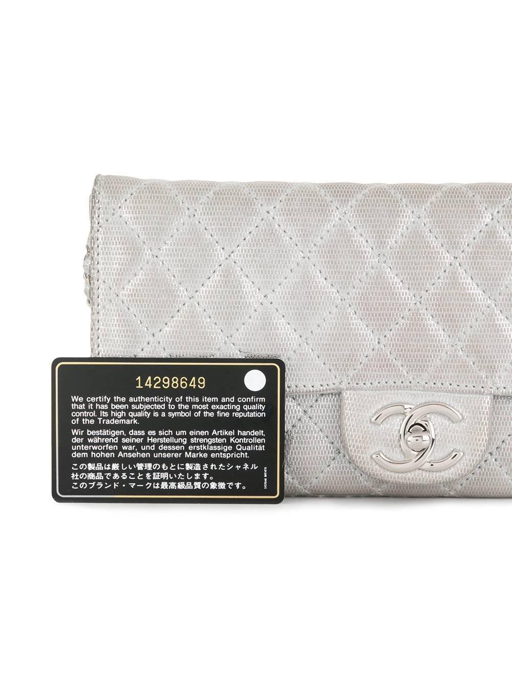 Chanel Silver Quilted Bag 2