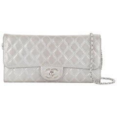Chanel Silver Quilted Bag