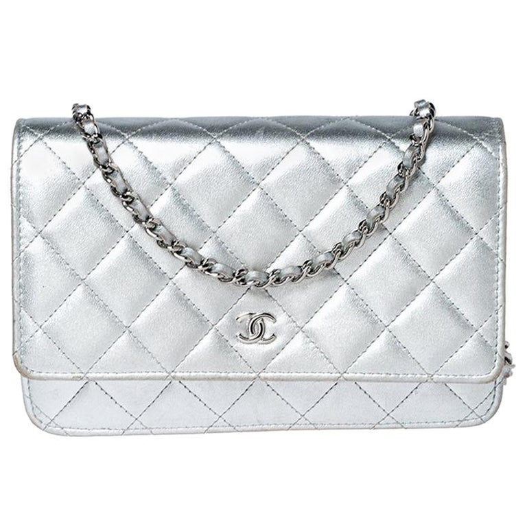 Chanel Woc Bag Silver 20cm Calfskin main image 1