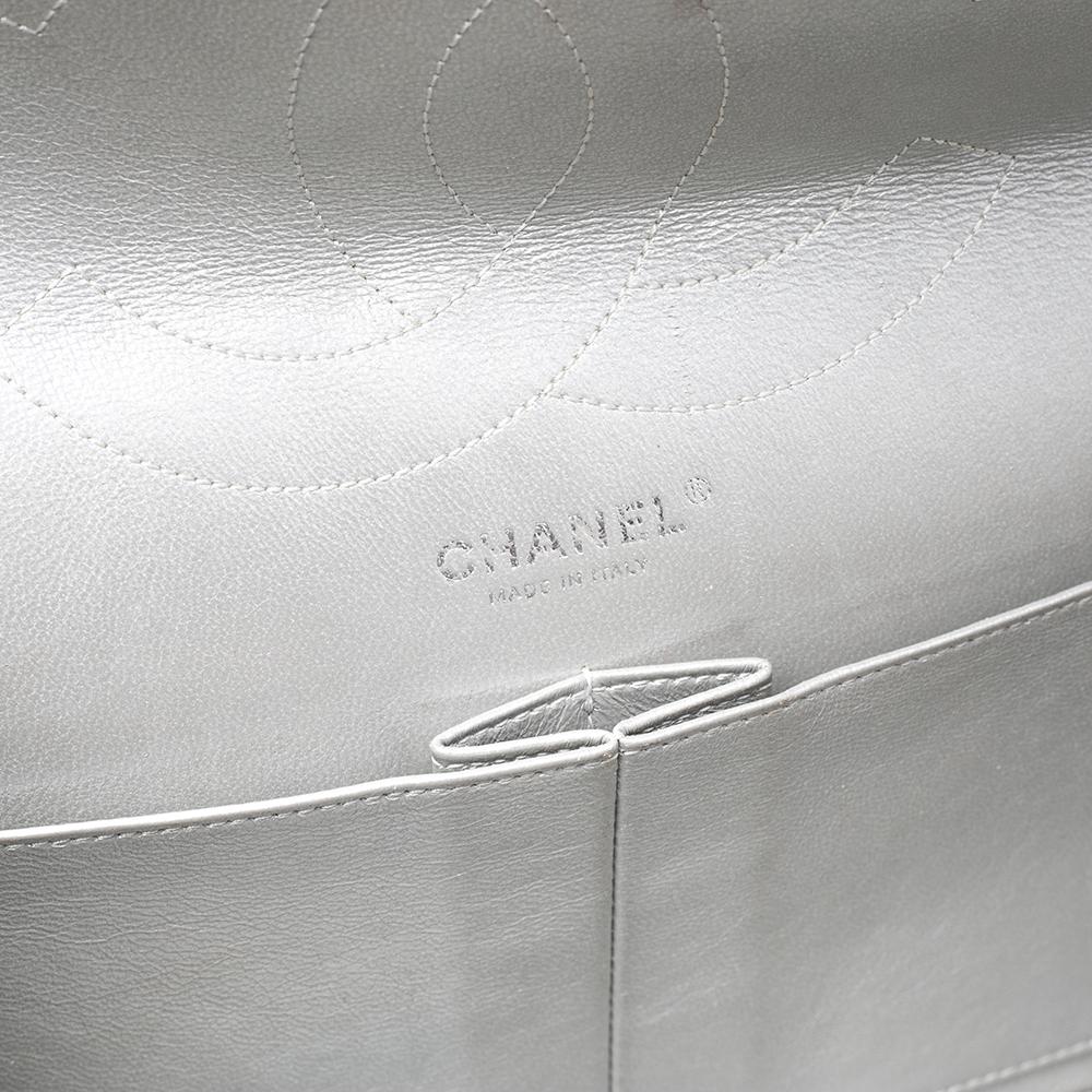 Chanel Silver Quilted Leather Reissue 2.55 Classic 227 Flap Bag 3