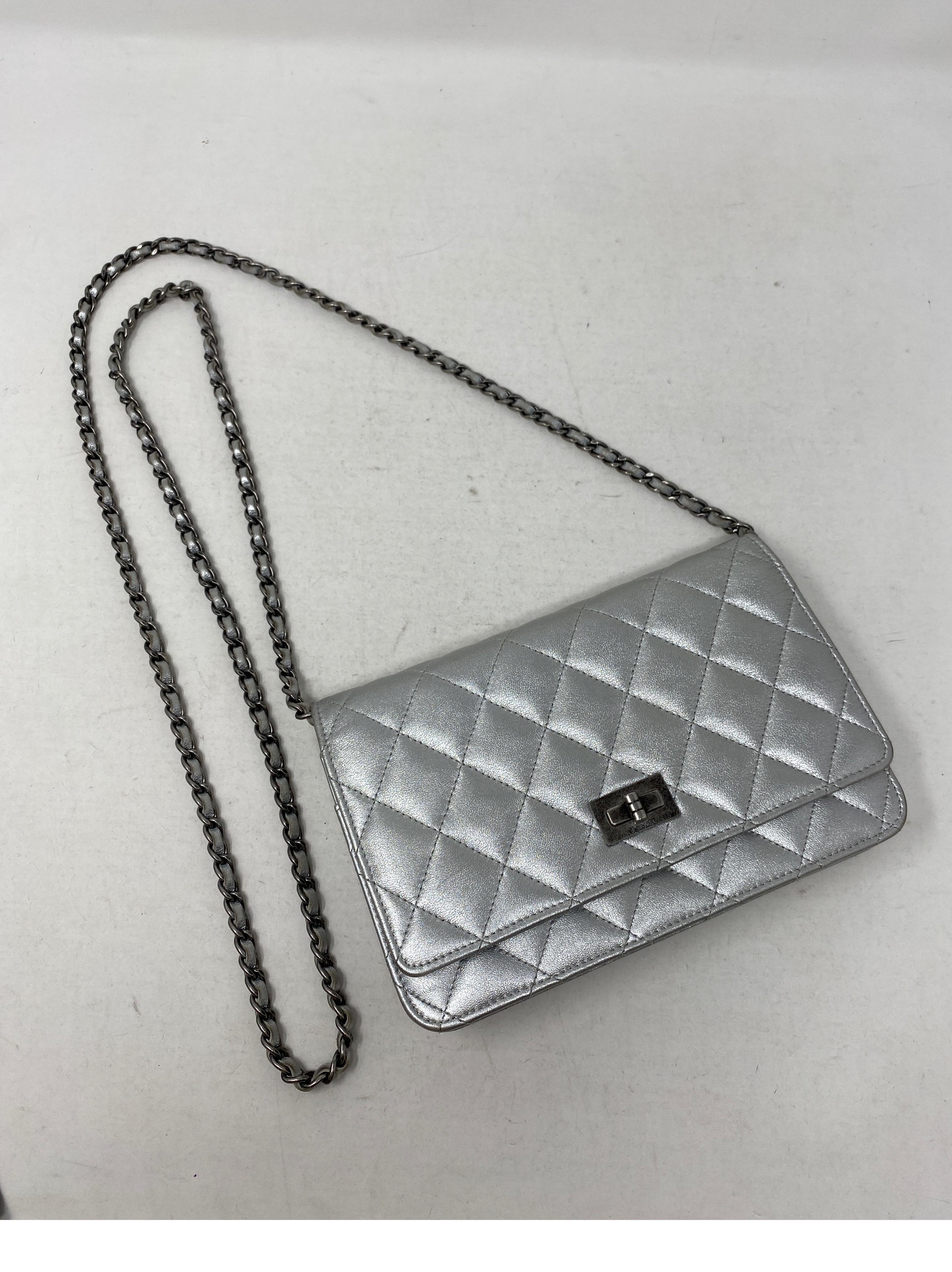 Chanel Silver Reissue Wallet On A Chain Bag 8