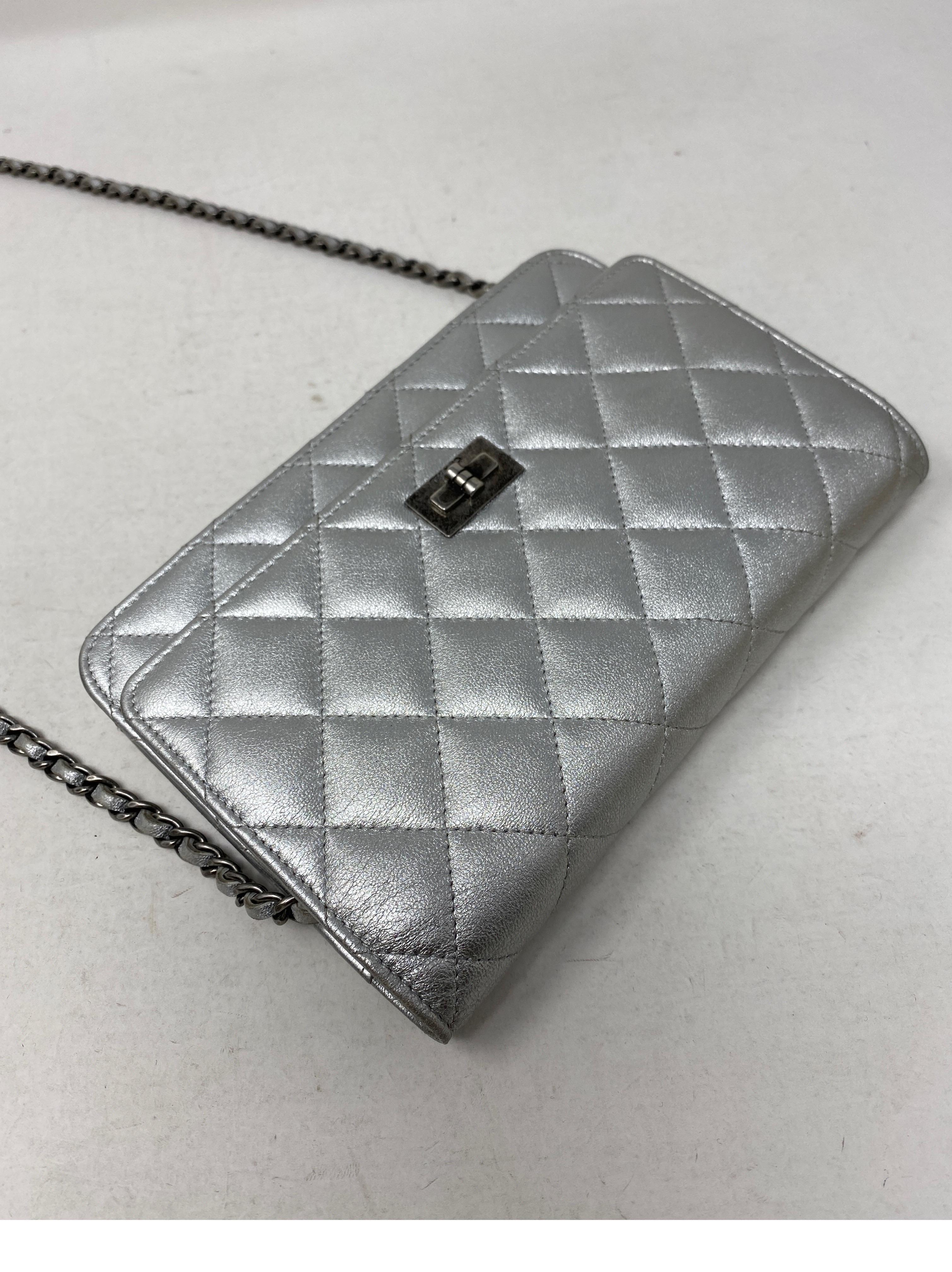 Women's or Men's Chanel Silver Reissue Wallet On A Chain Bag