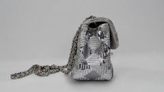 Chanel Silver Sequin Mini Flap Bag