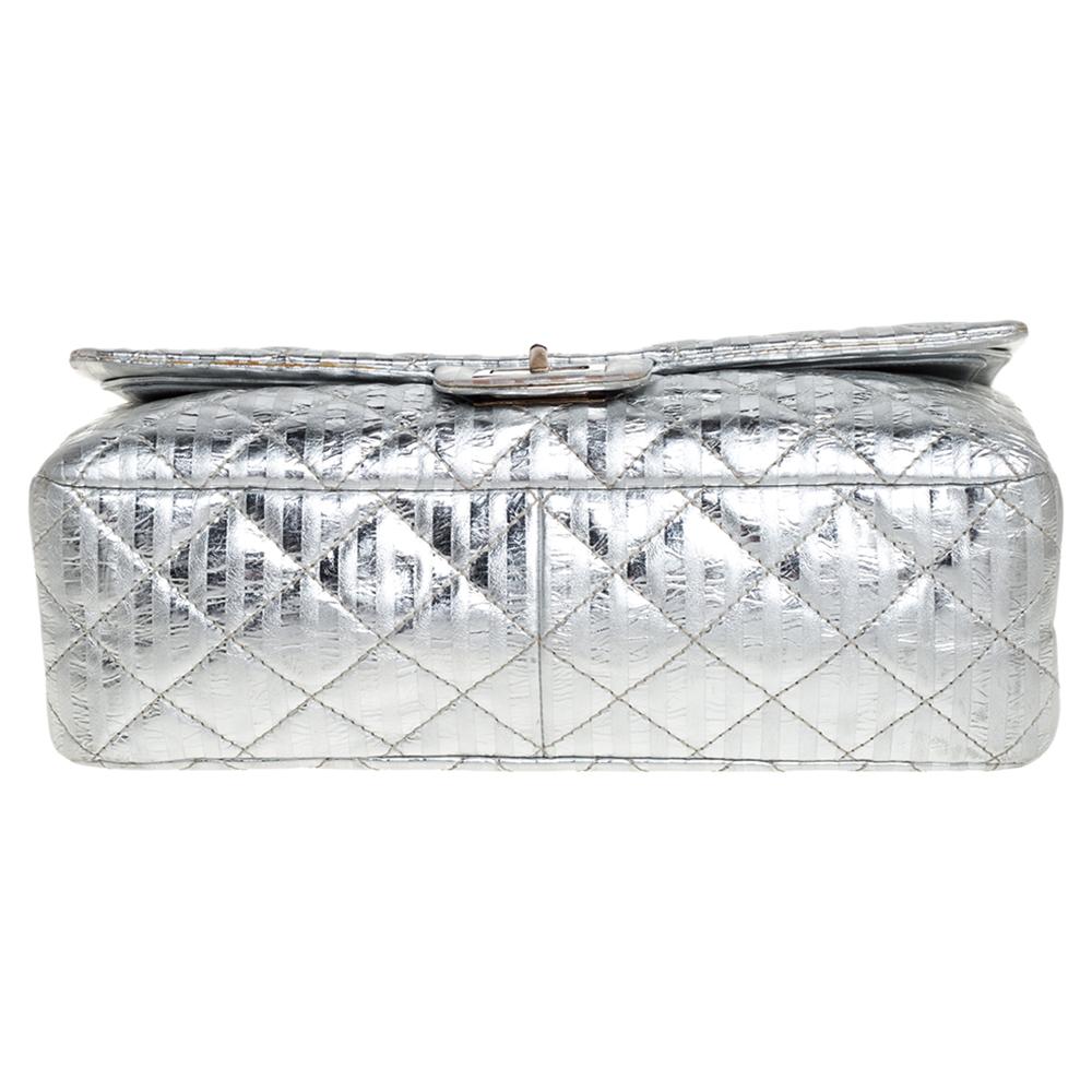 quilted silver bag