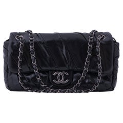Chanel Silver-Tone CC Logo Patent Leather Evening Bag, France, 2011