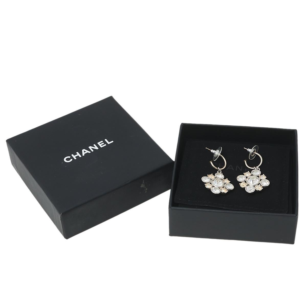 floral crystal earrings