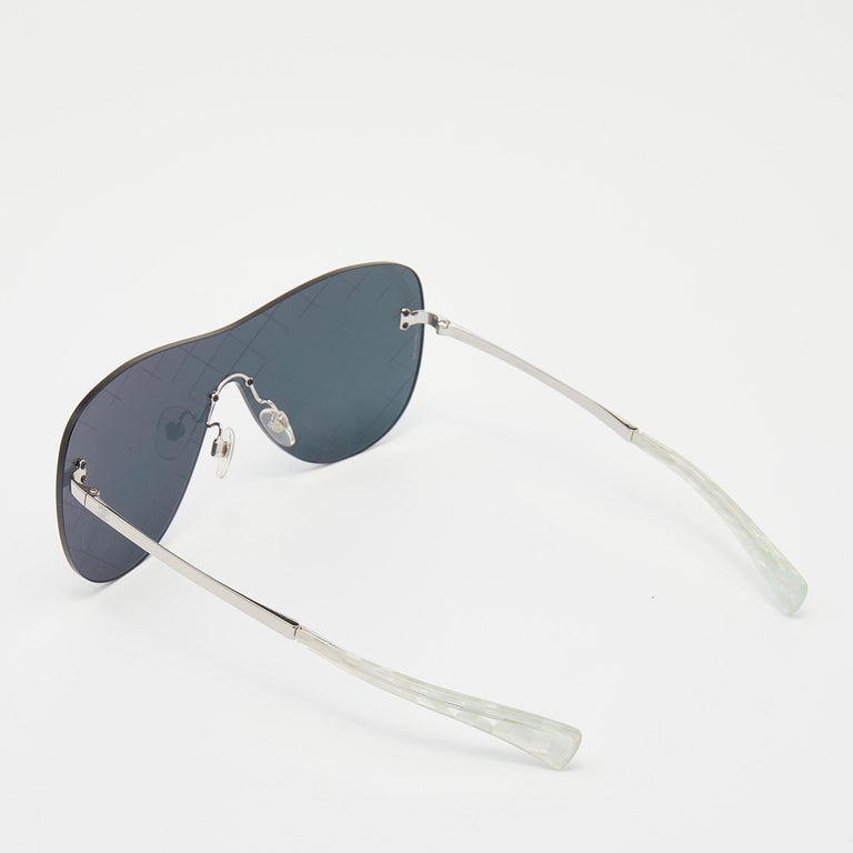 Chanel Black Silver CC Shield Sunglasses ○ Labellov ○ Buy and