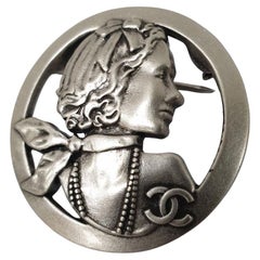 Chanel Silver-tone Mademoiselle Brooch