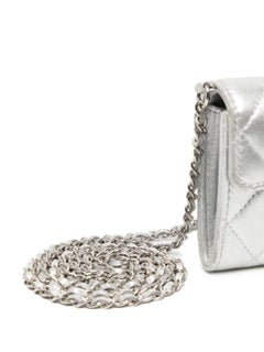Chanel Silver Wallet-On-Chain Bag