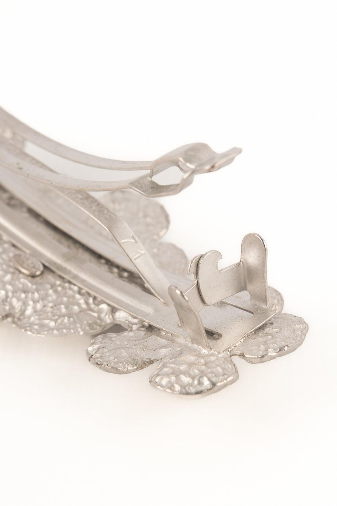 Women's Chanel Silvery Metal Hair Clip, 1998