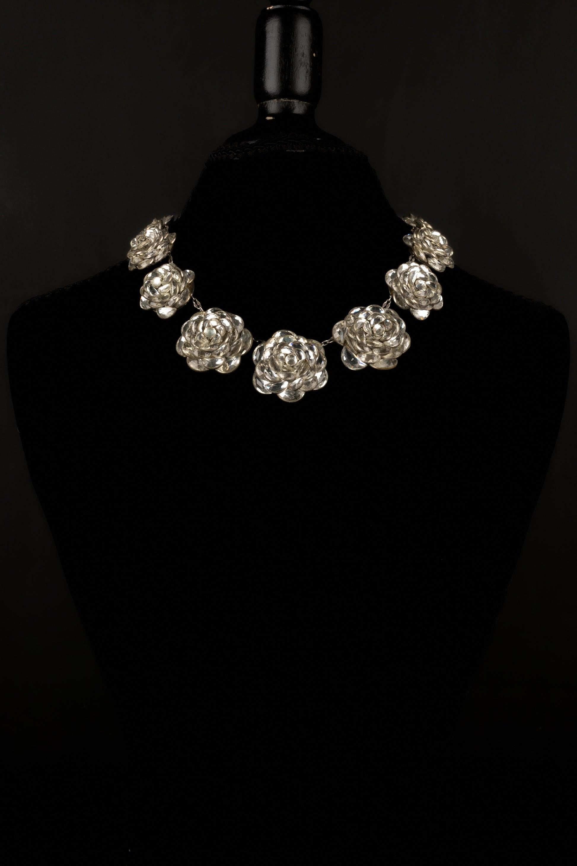 Chanel Silvery Metal Necklace, 1930s In Good Condition For Sale In SAINT-OUEN-SUR-SEINE, FR