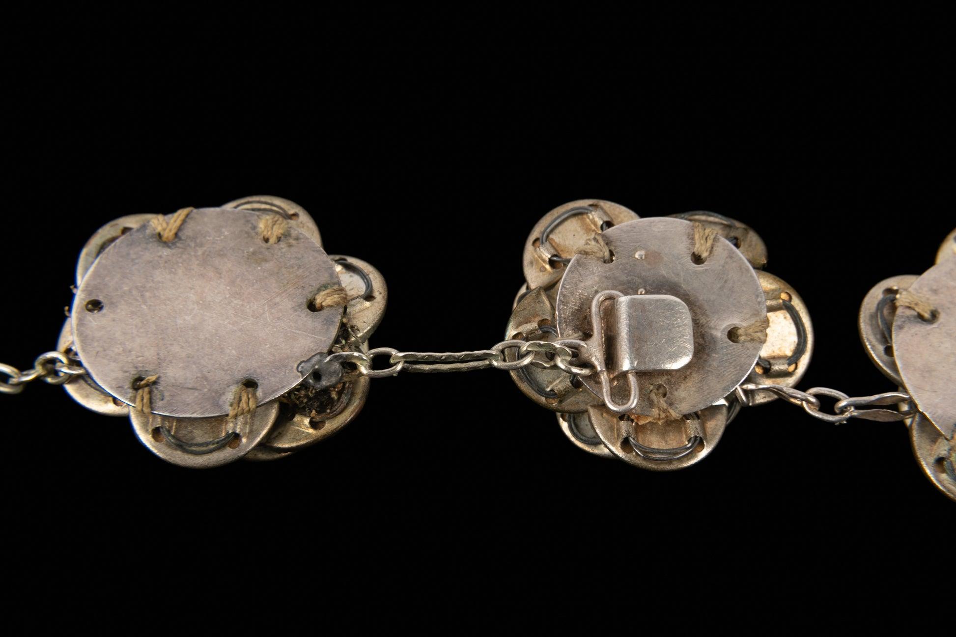 Chanel Silvery Metal Necklace, 1930s For Sale 4