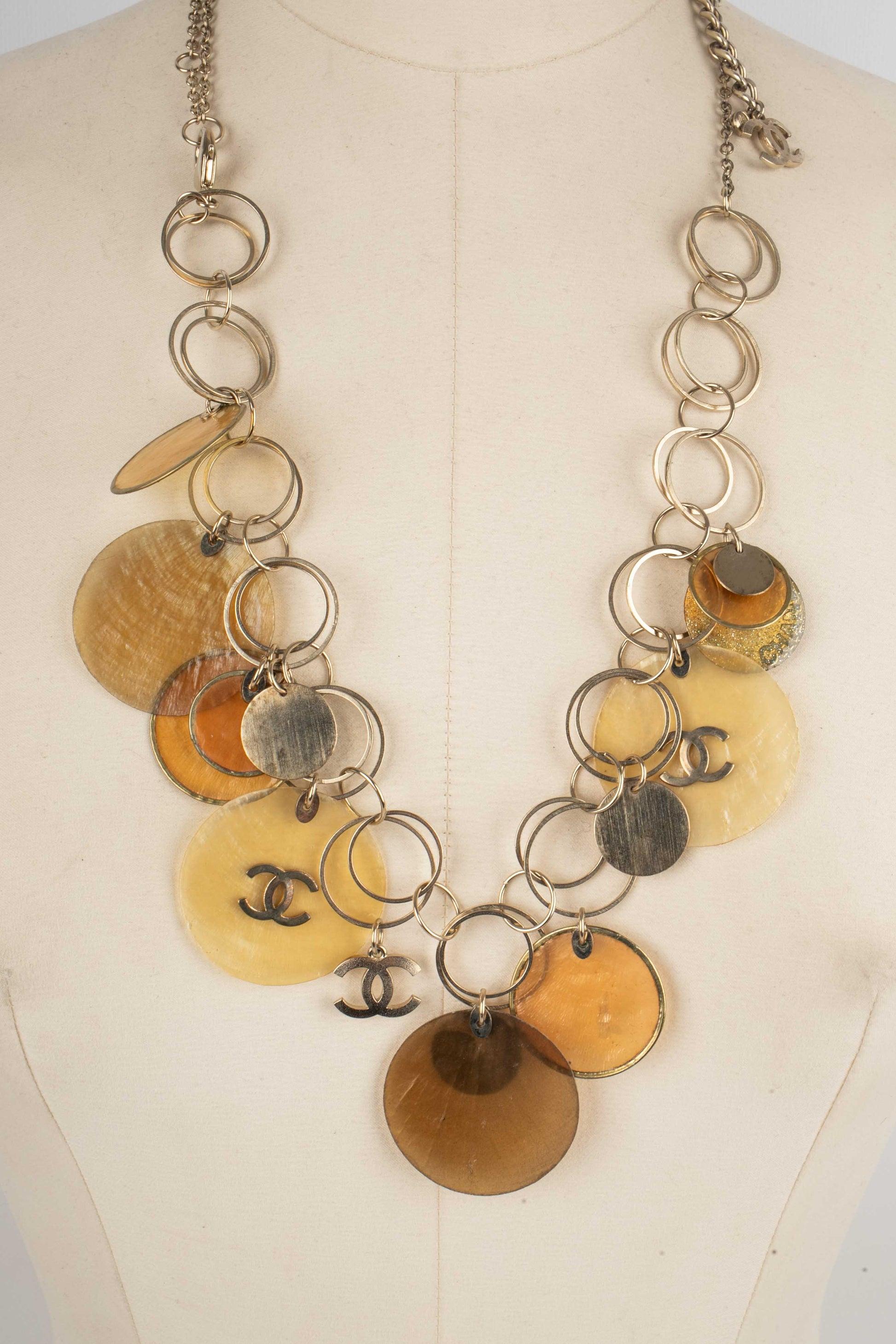 Chanel Silvery Metal Necklace, 2007 In Excellent Condition For Sale In SAINT-OUEN-SUR-SEINE, FR