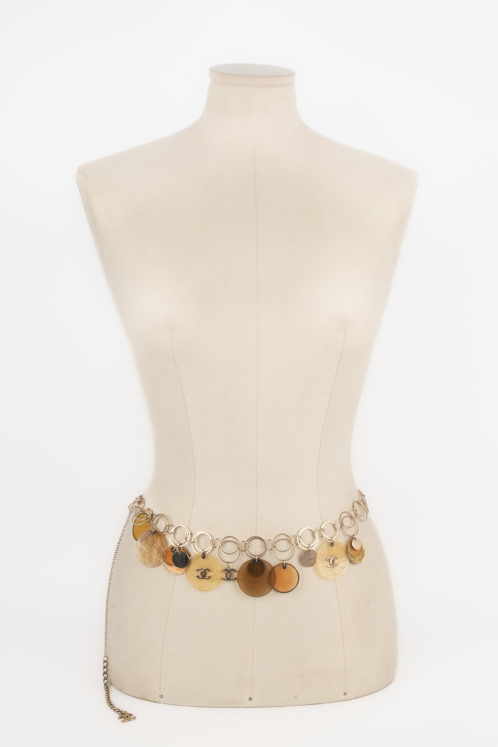 Women's Chanel Silvery Metal Necklace, 2007 For Sale