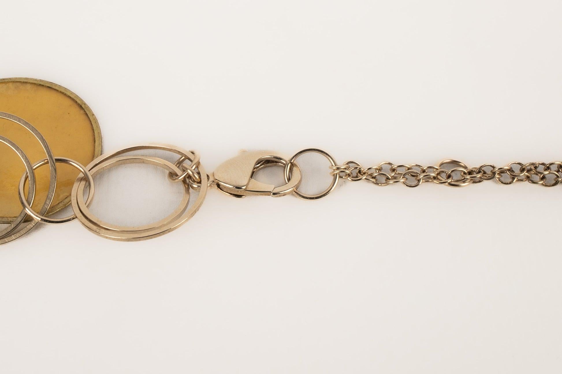 Chanel Silvery Metal Necklace, 2007 For Sale 2