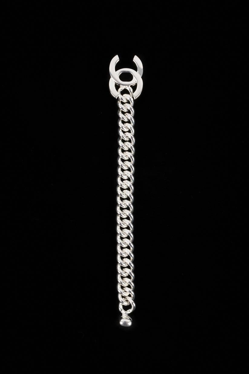 Chanel Silvery Metal Turnlock Bracelet, 1995 In Excellent Condition In SAINT-OUEN-SUR-SEINE, FR
