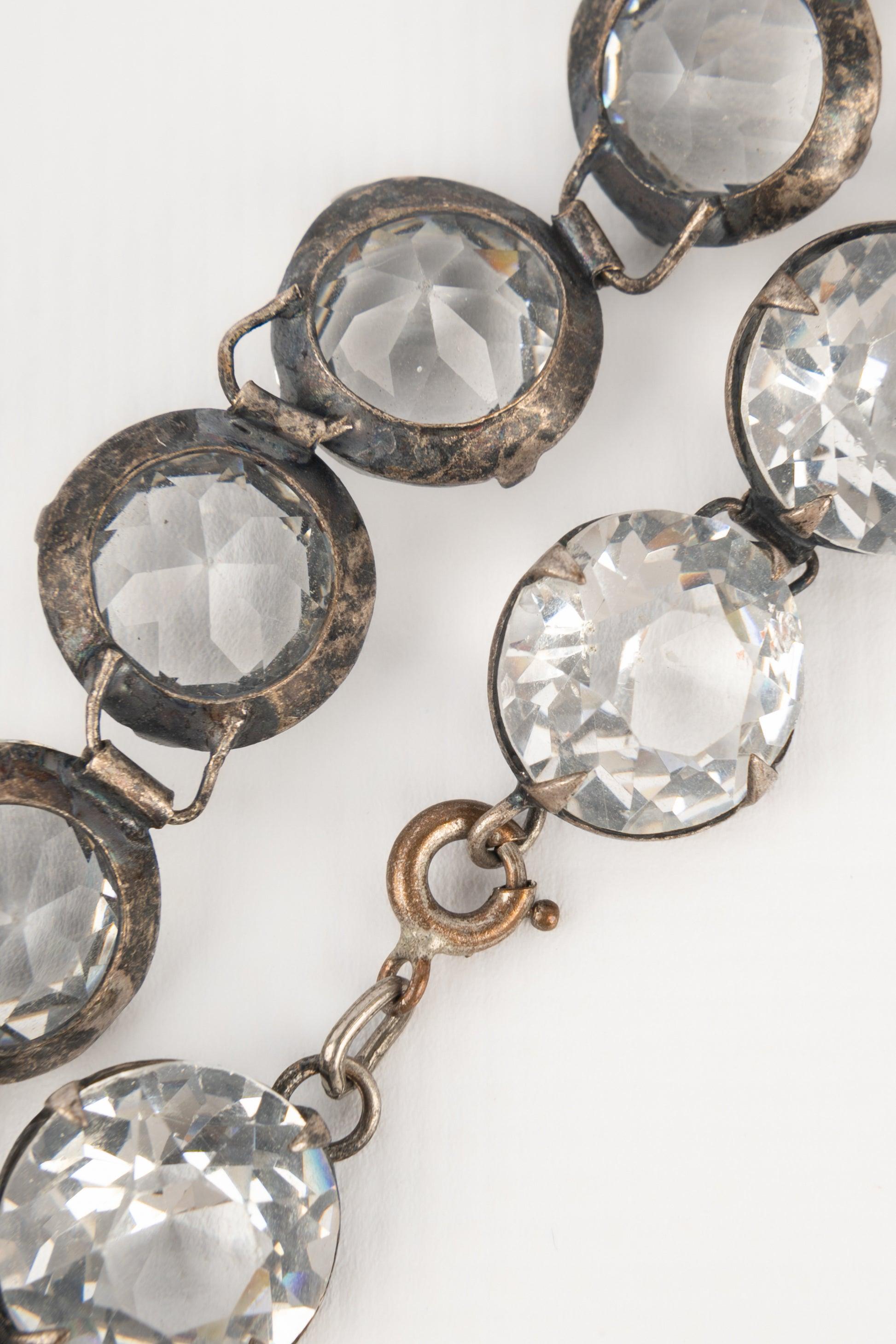 Juego de joyas plateadas Chanel Collar y pulsera, años 20 en venta 6