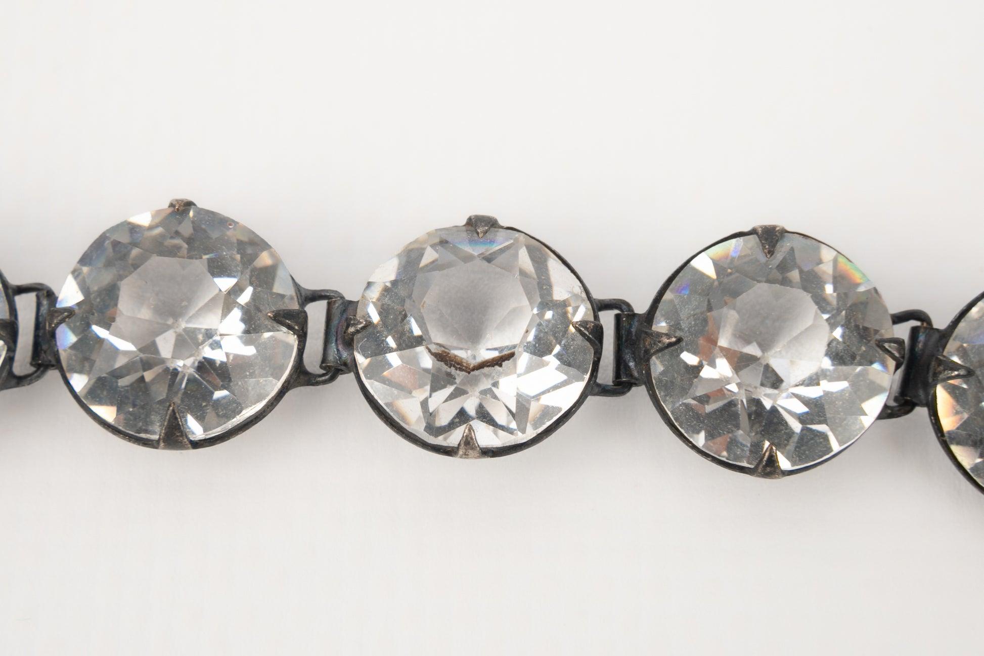 Juego de joyas plateadas Chanel Collar y pulsera, años 20 en venta 7