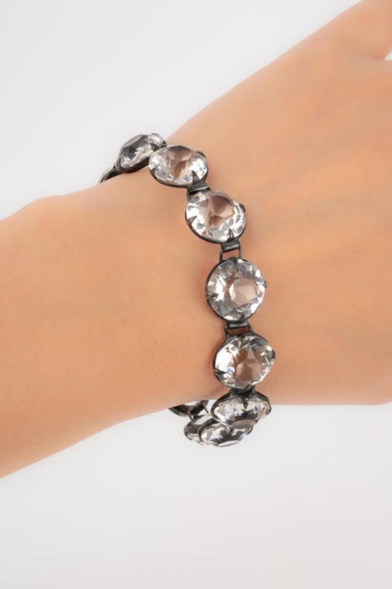 Juego de joyas plateadas Chanel Collar y pulsera, años 20 en venta 8