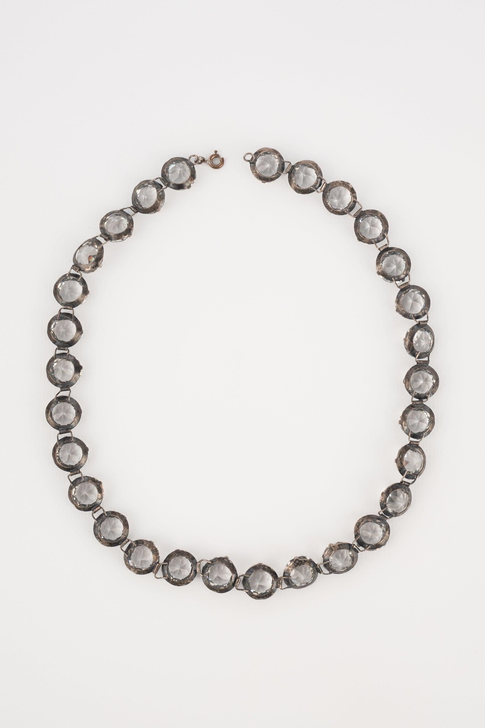 De las mujeres Juego de joyas plateadas Chanel Collar y pulsera, años 20 en venta