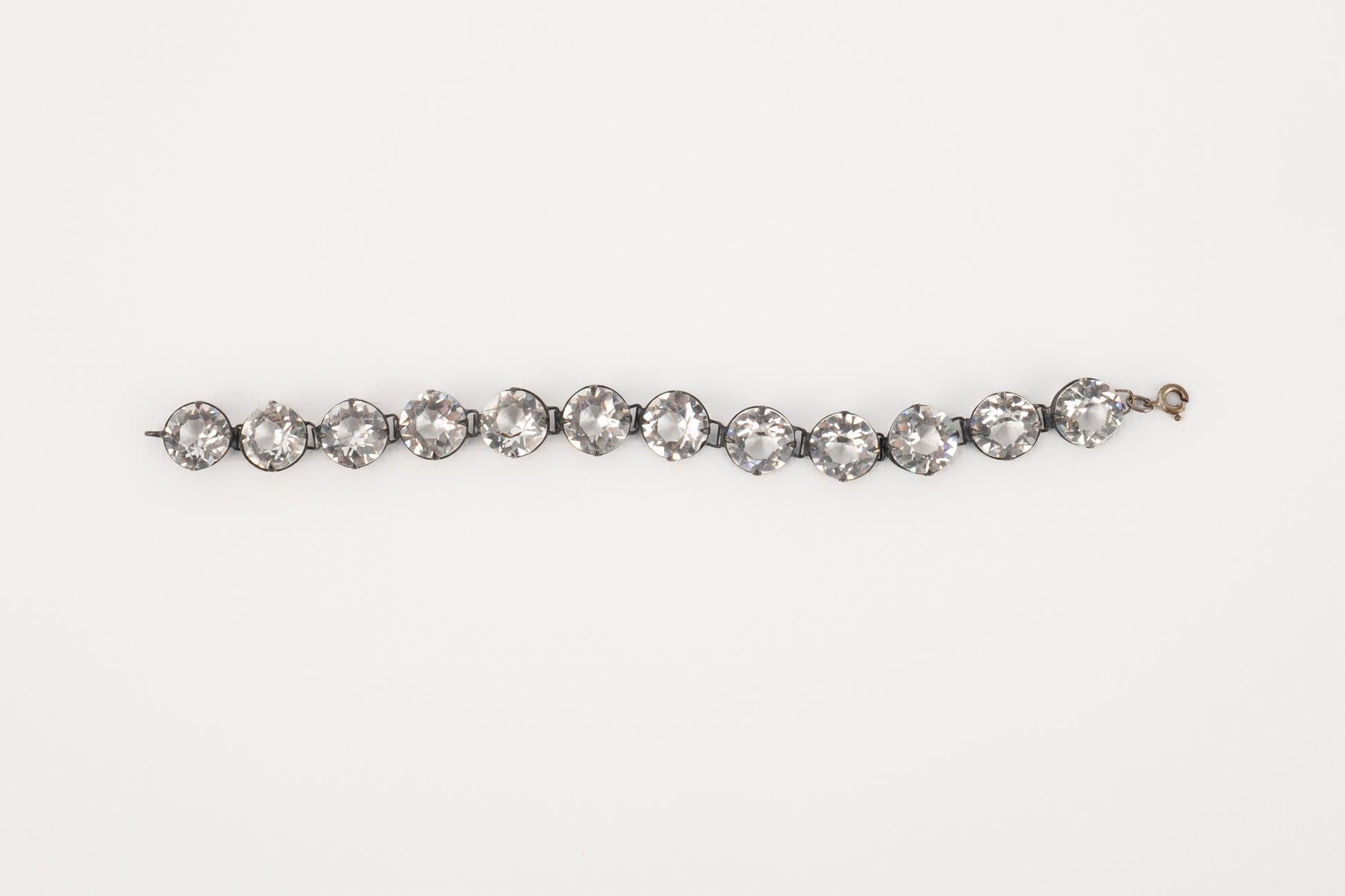 Juego de joyas plateadas Chanel Collar y pulsera, años 20 en venta 1