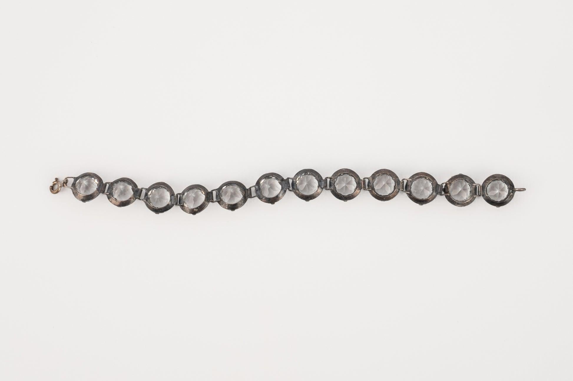 Juego de joyas plateadas Chanel Collar y pulsera, años 20 en venta 2
