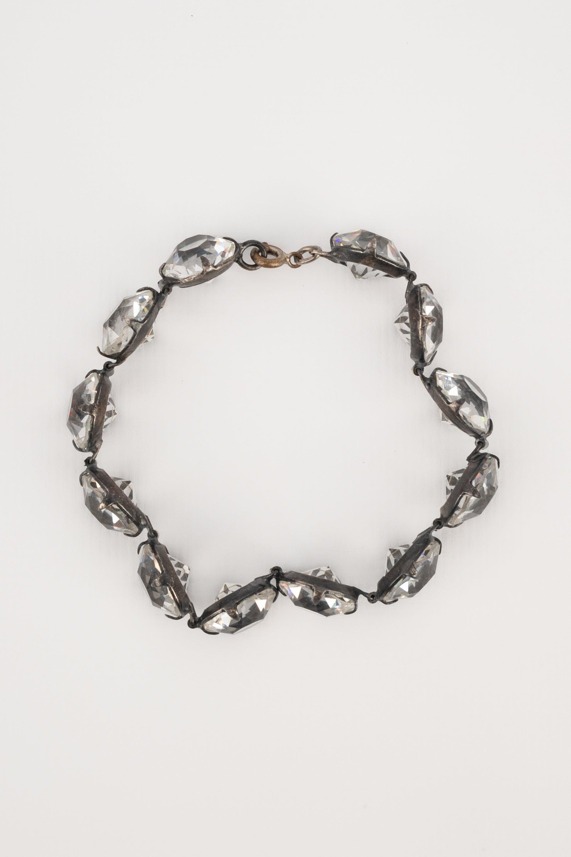 Juego de joyas plateadas Chanel Collar y pulsera, años 20 en venta 3