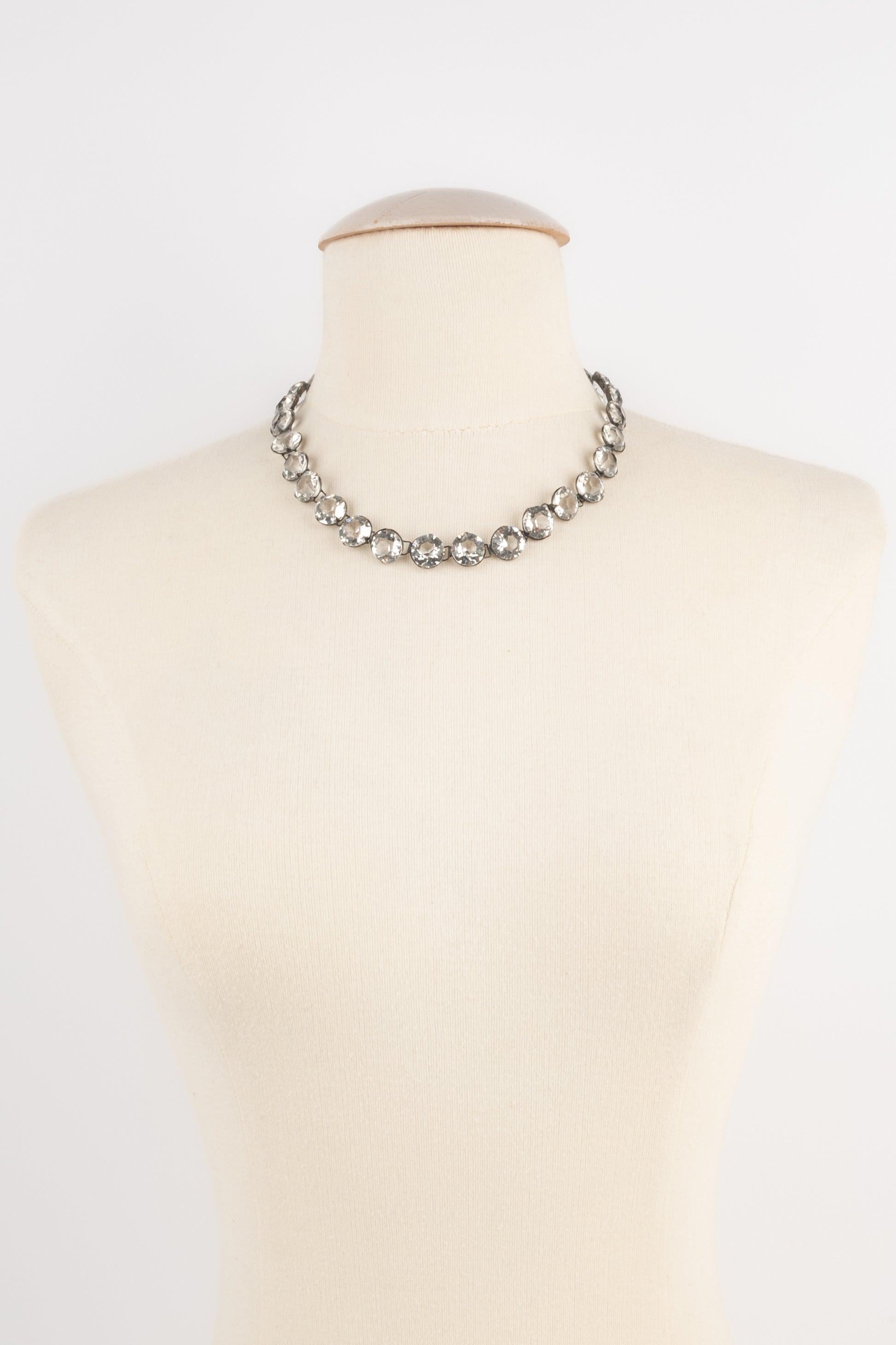 Juego de joyas plateadas Chanel Collar y pulsera, años 20 en venta 4