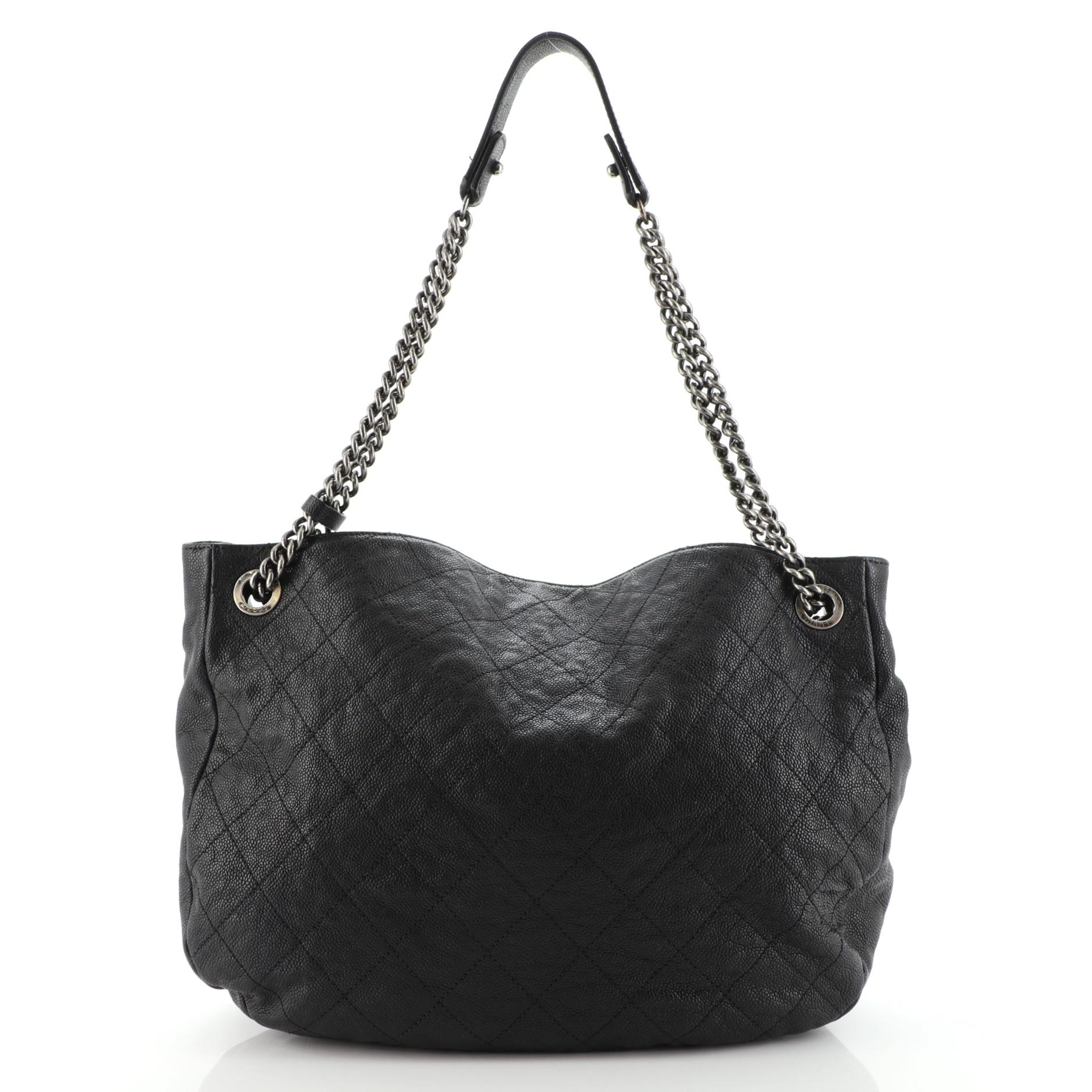 Chanel Simply CC Hobo Gesteppt Kaviar (Schwarz)