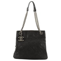 Chanel Simply CC Tote Quilted Caviar Small