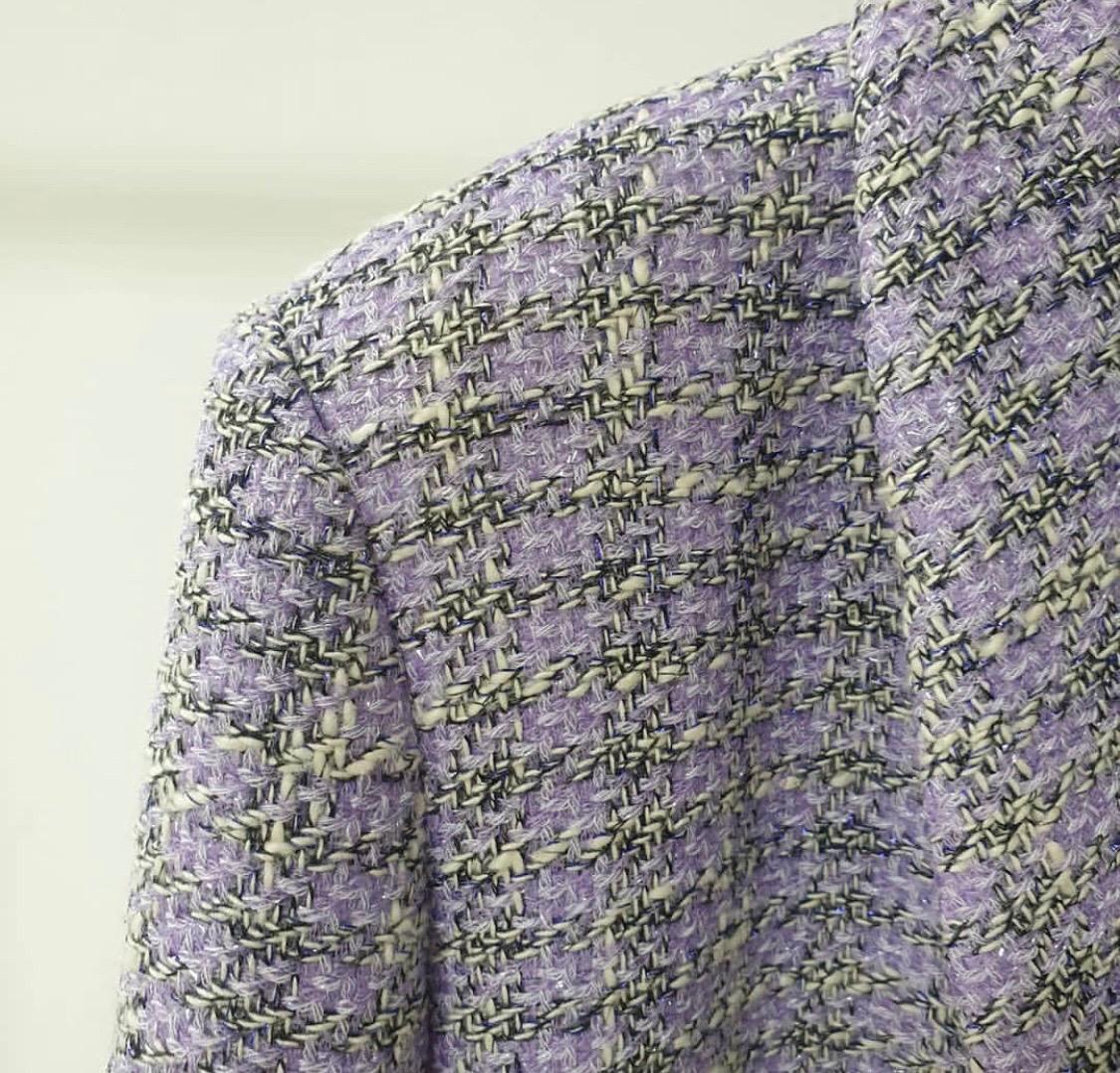 lavender tweed blazer