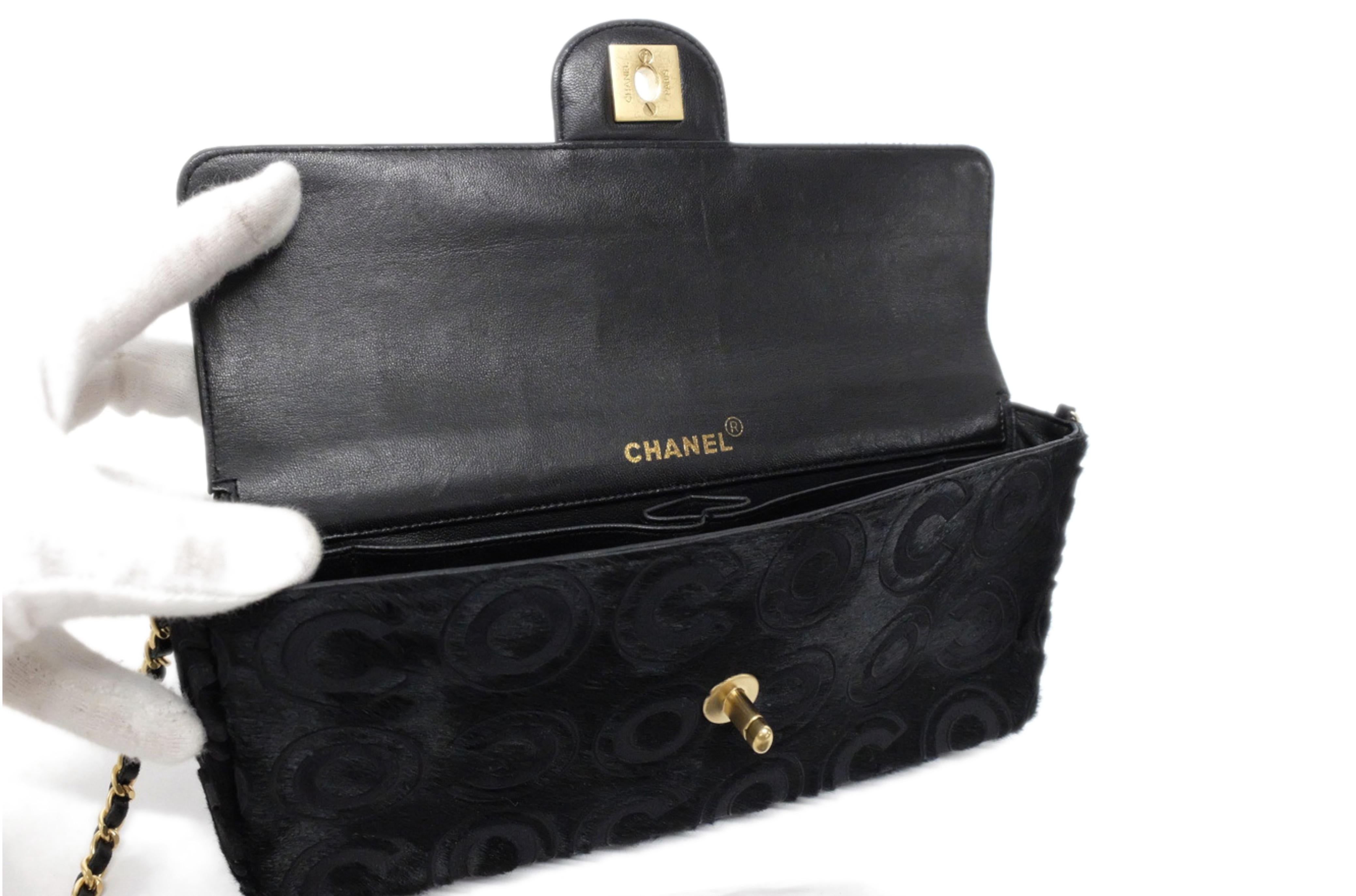 Chanel Single Flap Bag Coco - CalfSkin - Pony-Style  In Good Condition For Sale In Paris, FR