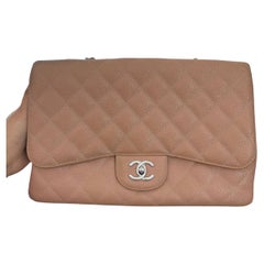 Chanel Bolso Jumbo Caviar Solapa Única con SHW