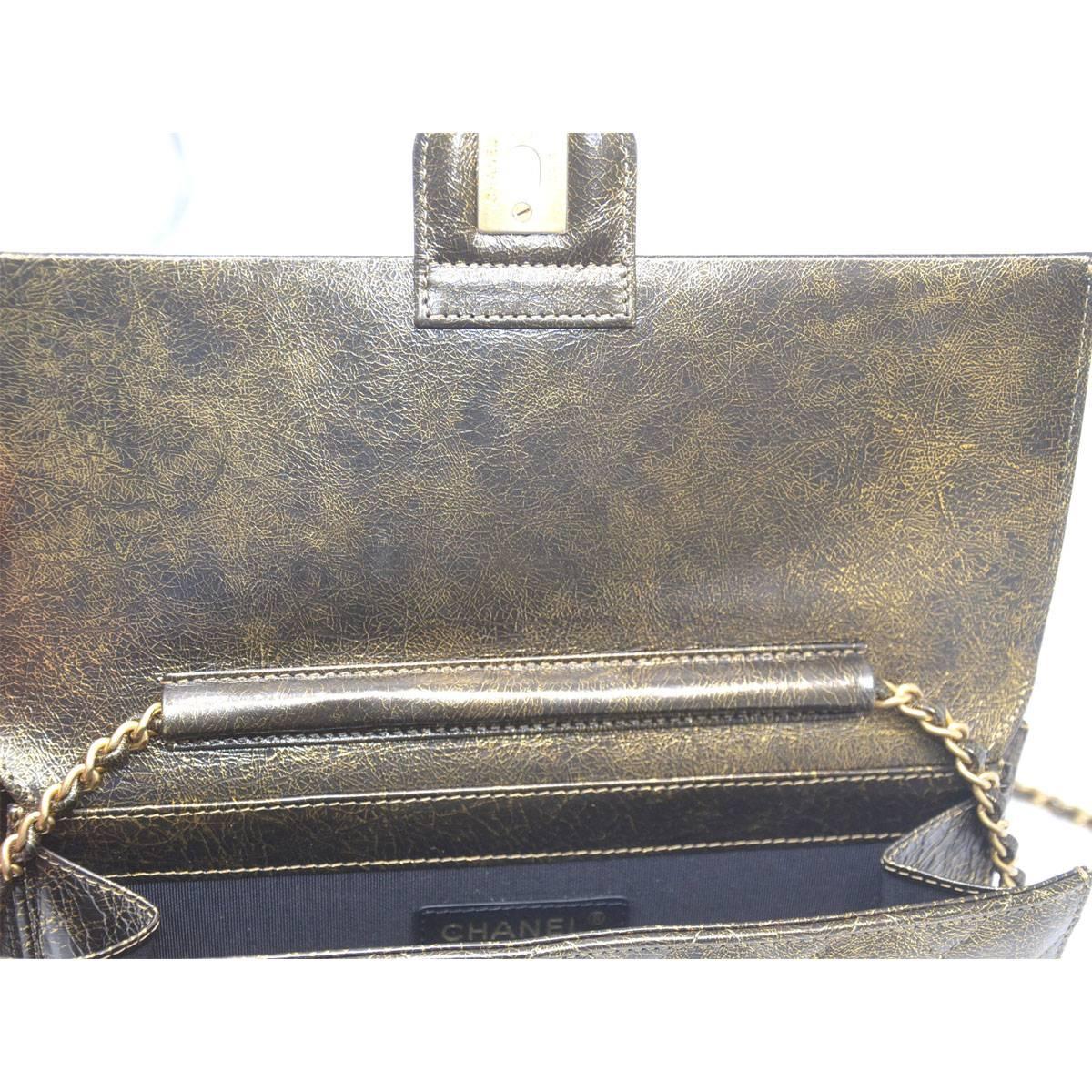 Chanel Single Flap Gold Leather Small Handbag 2