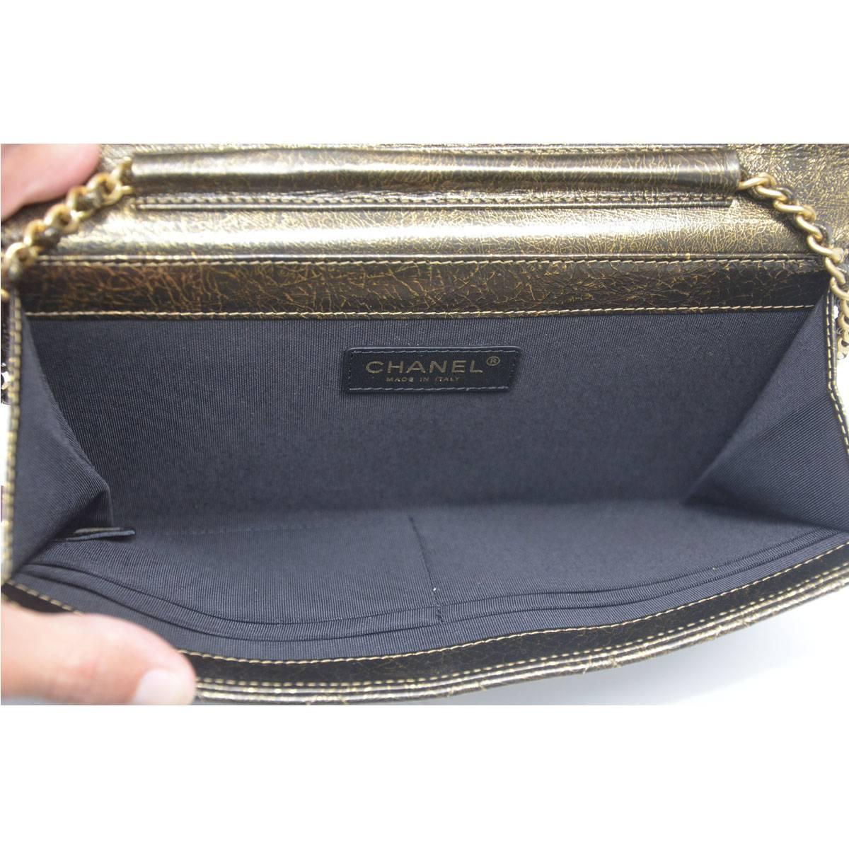 Chanel Single Flap Gold Leather Small Handbag 3