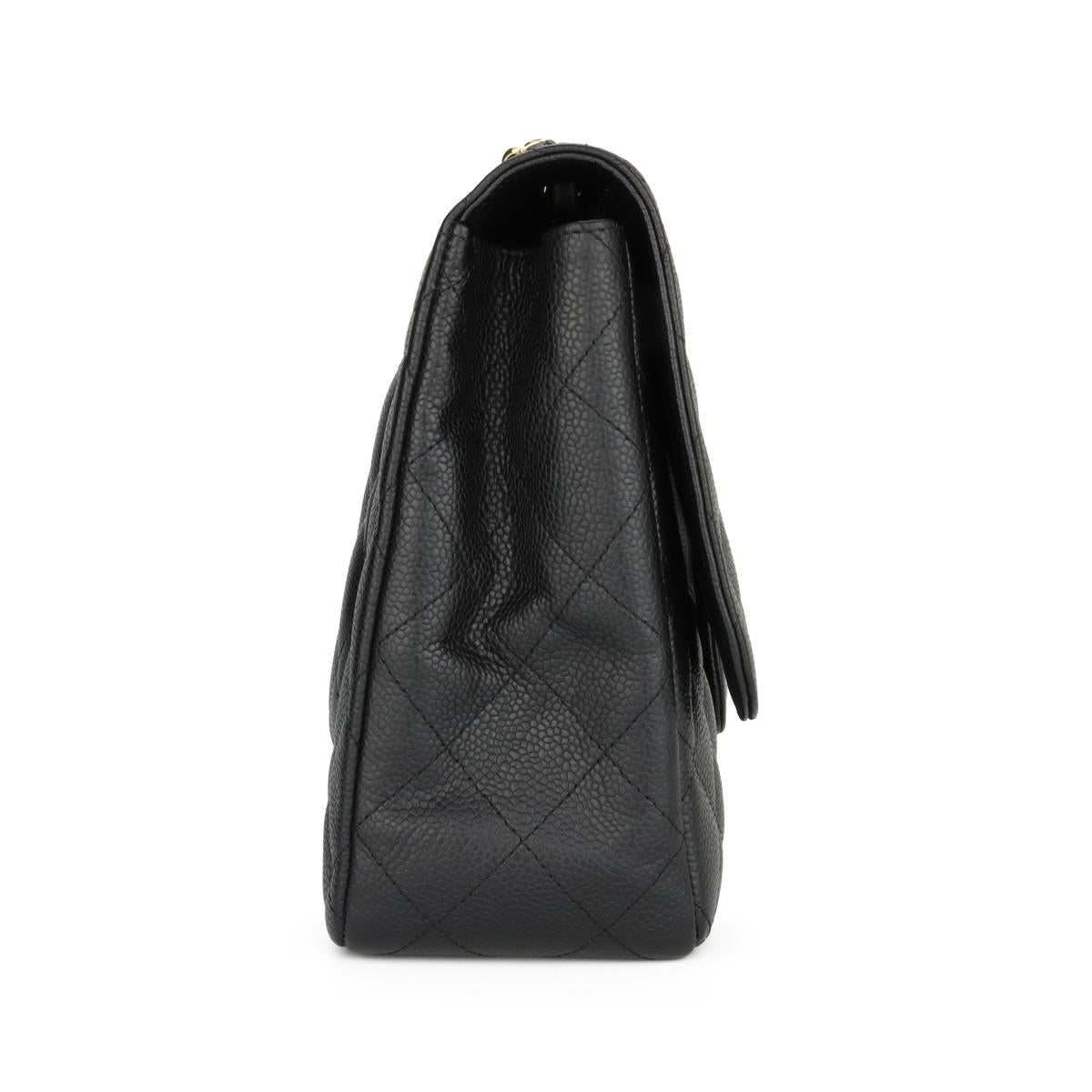 CHANEL Single Flap Jumbo Bag Black Caviar with Gold Hardware 2010 1