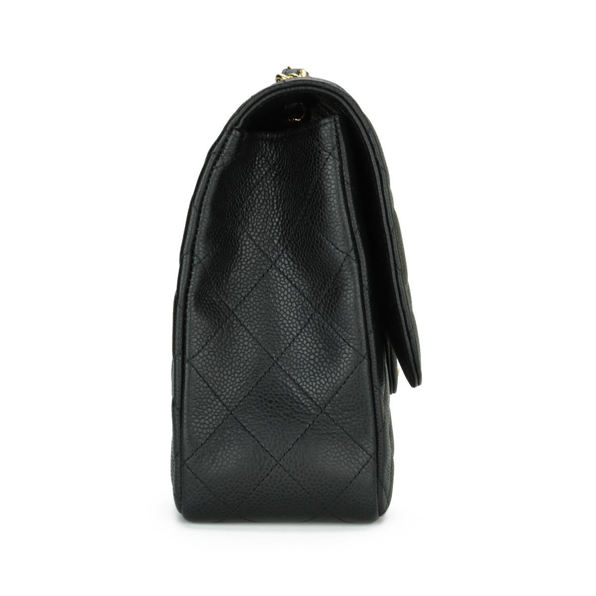 CHANEL Single Flap Jumbo Bag Black Caviar with Gold Hardware 2010 1