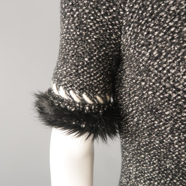 CHANEL Dress - F/W 2010 - Size 2 Black and Cream Cashmere, Woven Tweed ...