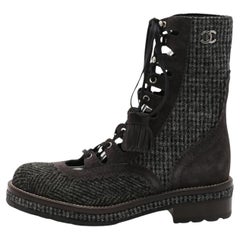 Chanel Boots - 173 For Sale on 1stDibs  chanel knee high boots, chabel  boots, chanel combat boots