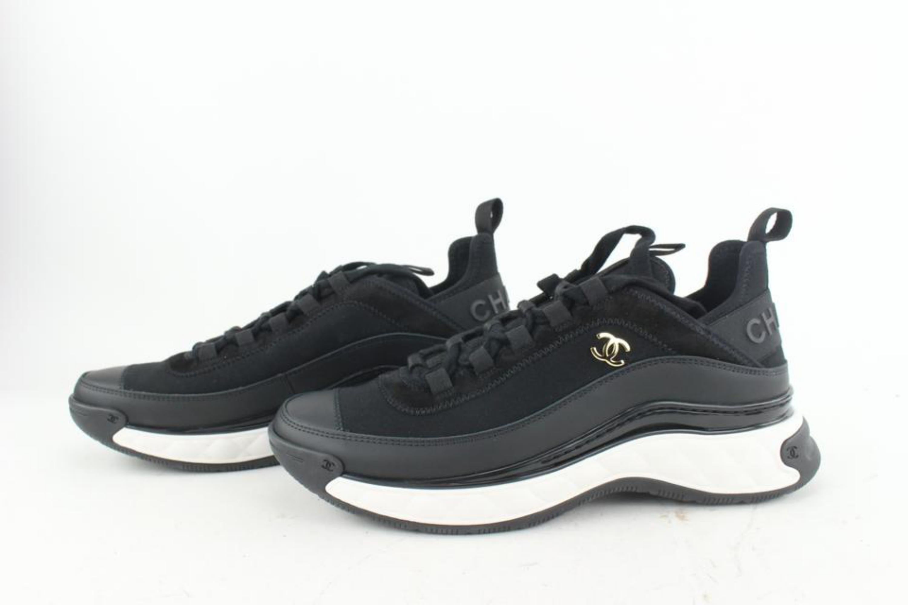 black chanel trainers