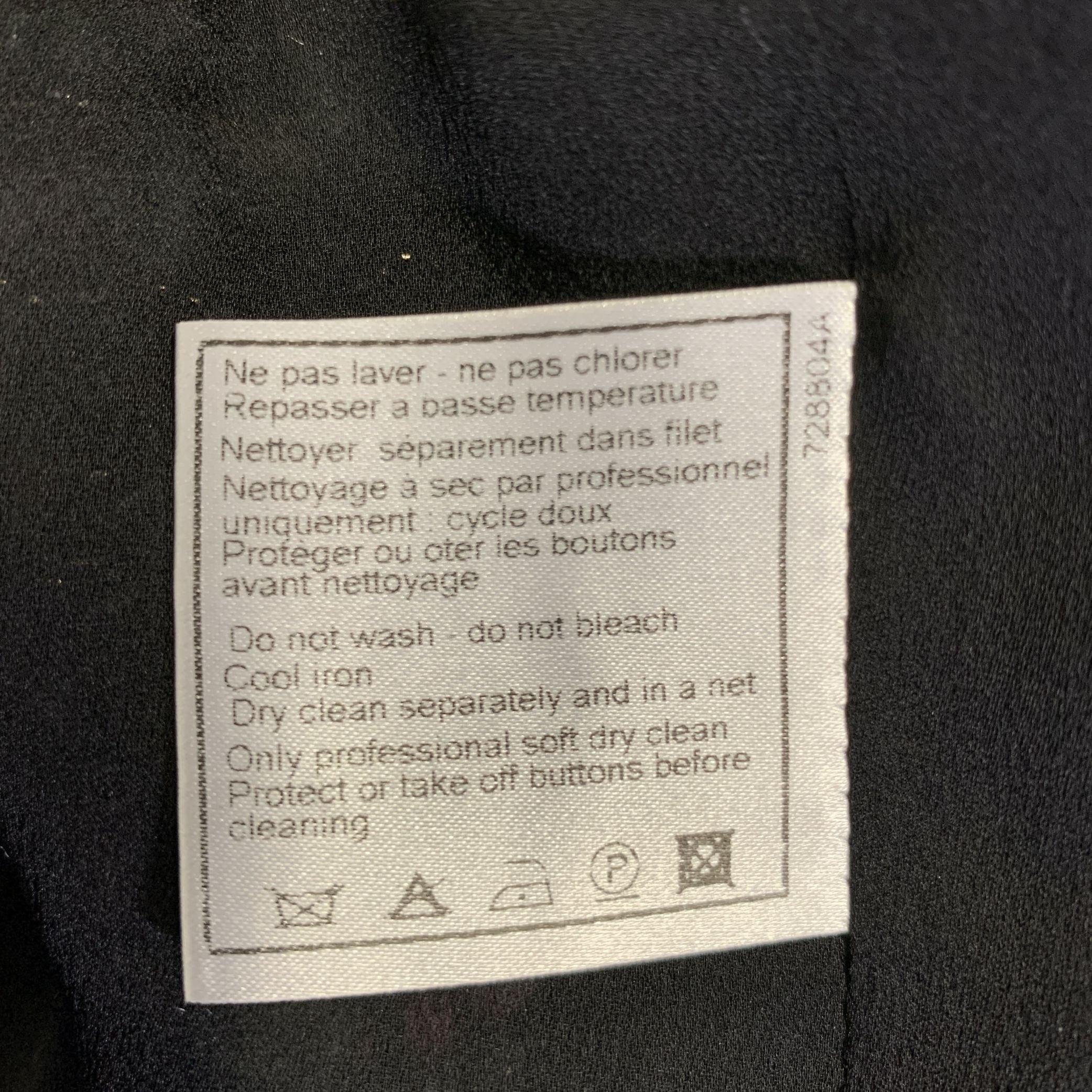 CHANEL Size 4 Black Multi-Color Wool Blend Open Front Jacket For Sale 3